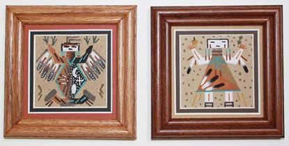 Navajo Sand Painting 3x3 matted