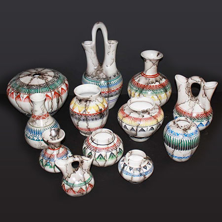 Picture for category Navajo Color Banded Horsehair Pottery