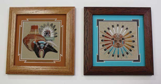6 x 6 sand painting matted 8 x 8