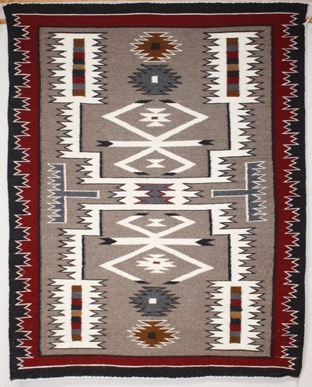 Navajo storm pattern rug